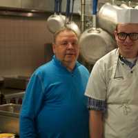 <p>Michael (R) with Ray Germann, Director of Food Services at Anderson Center for Autism.</p>