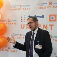 <p>Northwell GoHealth Medical Director Dr. Robert Korn speaks at Wednesday&#x27;s grand opening.</p>