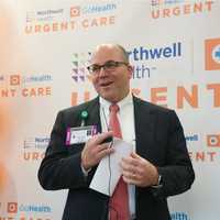 <p>Phelps Hospital President Daniel Blum speaks at Wednesday&#x27;s grand opening in Tarrytown.</p>