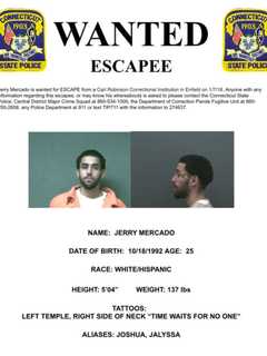 Still On The Loose: Connecticut State Police Searching For Escaped Inmate