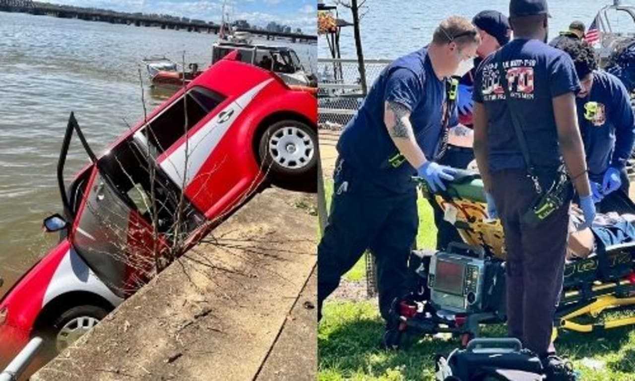 Driver Rescued After Plowing Into Potomac River In DC: Fire Officials ...