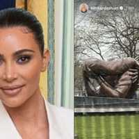Kim Kardashian Shares Story Of 'The Embrace' Statue In Boston On Instagram