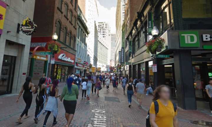 The attack happened in the area of 17 Winter Street in Downtown Crossing in Boston