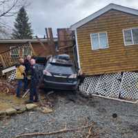 <p>A black SUV drove into a Grafton home on Wednesday afternoon, March 15</p>