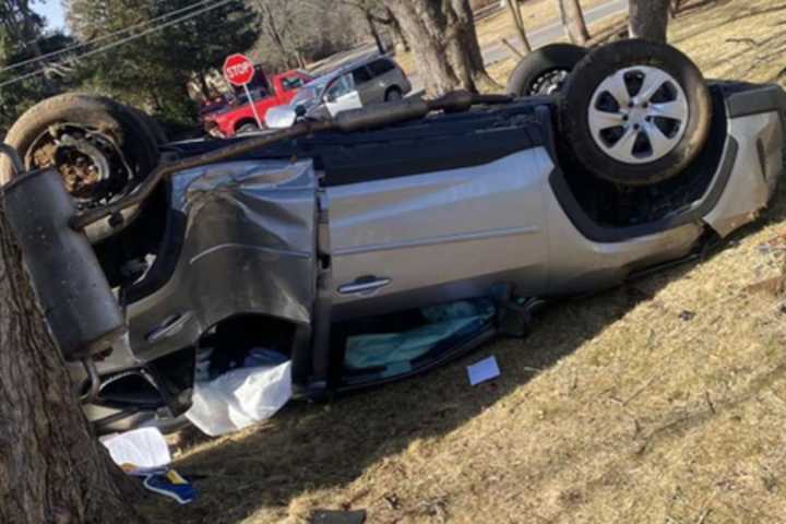 Person Airlifted To Worcester Hospital After Medway Rollover Crash: Police