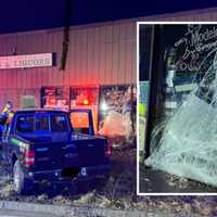 Driver Injured After Crashing Truck Into Wrentham Liquor Store: Police