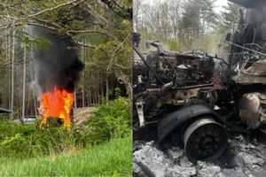 Flames Melt Semi-Truck On West Road In Bernardston: Fire Department