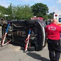 Two Hospitalized From Morning Rollover Crash In Greater Boston Area