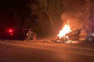 Drunk Driver Pulled From Burning Car After Crashing Into MSP Cruiser, Trooper: Police