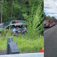 1 Ejected, 1 Pulled From Vehicle In Central Mass Rollover Crash (UPDATE)
