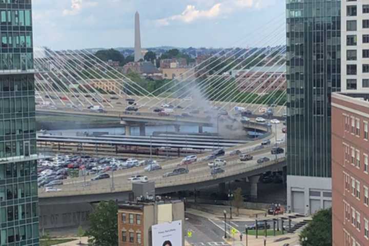 Overheated Engine Sends Smoke From Commuter Rail Train At North Station