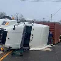 Person Hospitalized From Tractor-Trailer Rollover Crash In Stoughton: Fire