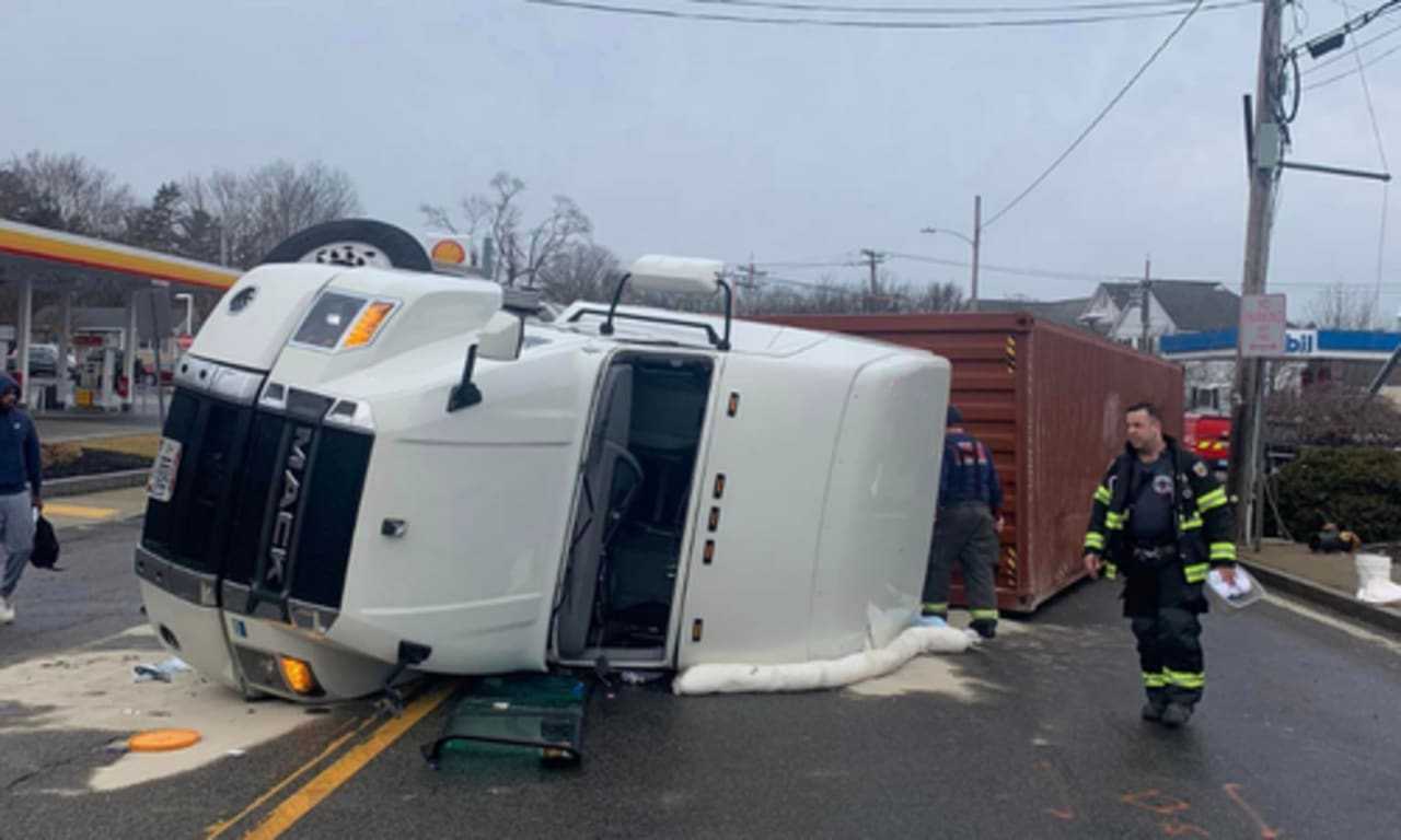 Person Hospitalized From Tractor-Trailer Rollover Crash In Stoughton ...