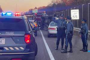 Rollover Crash Causes Several Delays On I-95 North In Westwood: Police