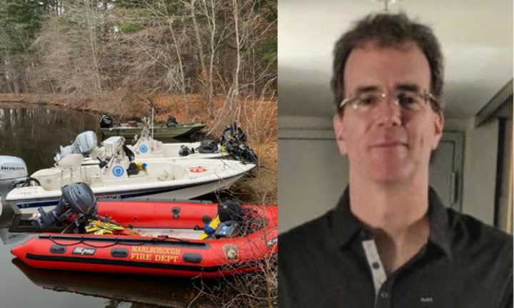 Members of the Massachusetts State Police Dive Unit along with Marlborough Fire conducted a search for Jeffrey Allard (right) at the Sudbury Reservoir in Southborough on Sunday, Jan. 29