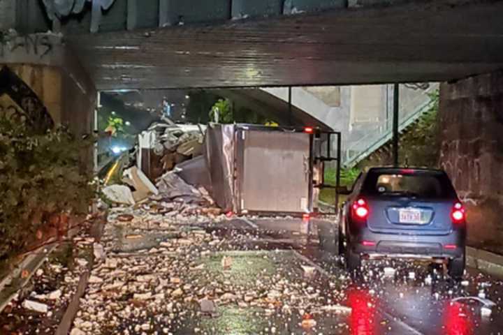 Storrow Drive In Boston Shut Down From Tractor-Trailer Rollover Crash