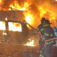 Driver Hospitalized Following Fiery Crash In Southeast Mass: Fire Officials