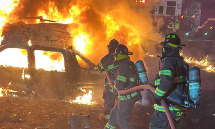 Driver Hospitalized Following Fiery Crash In Southeast Mass: Fire ...