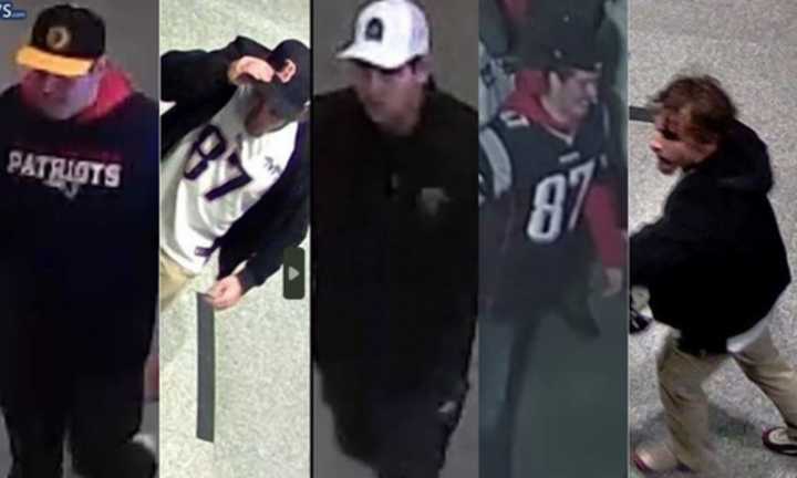 Images of the five men suspected in an attack on New Year&#x27;s Day in Downtown Boston