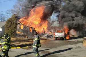 House Destroyed By Explosive 4-Alarm Fire Near Cobbs Corner In Stoughton