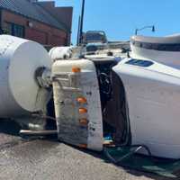 Overturned Concrete Truck Makes A Mess In Southeast DC: Fire Officials