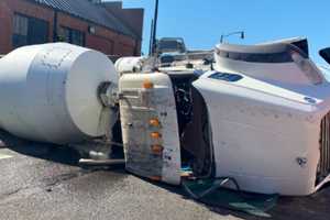 Overturned Concrete Truck Makes A Mess In Southeast DC: Fire Officials