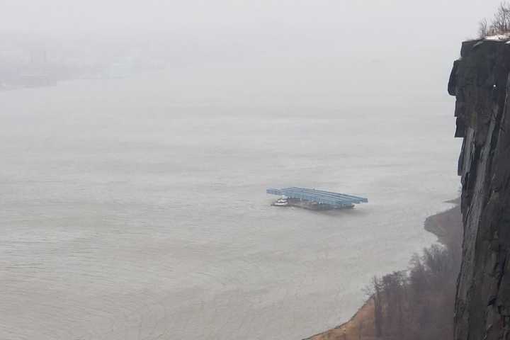 Coast Guard Beaches Six Barges That Went Loose On Hudson