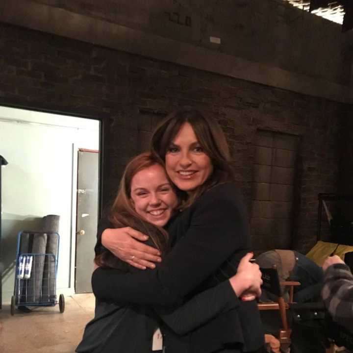 Yonkers Police Officer Kayla Maher with Law &amp; Order SVU star Mariska Hargitay.