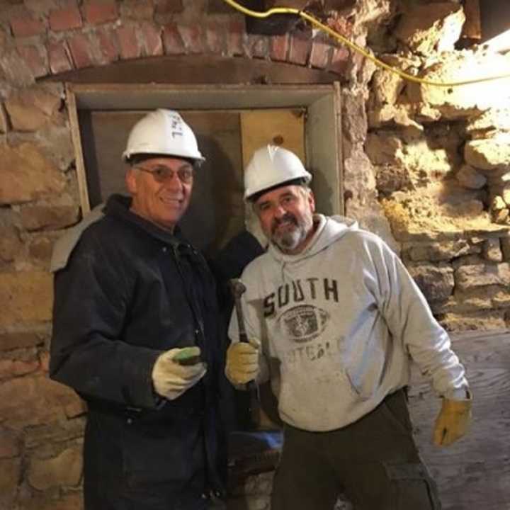 Bert Dahm, left, a volunteer with Heritage of West Nyack, died on Monday.