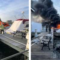 <p>Firefighters had to work aggressively to keep the fire from reaching other vessels.</p>