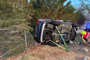 Person Trapped In Sideways Car Crash In Brockton Hospitalized: Police