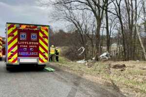 Rollover Crash With Injuries Closes I-495 In Littleton For Medical Helicopter Operations