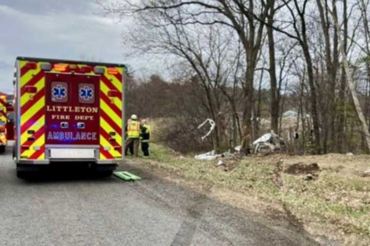 Rollover Crash With Injuries Closes I-495 In Littleton For Medical Helicopter Operations