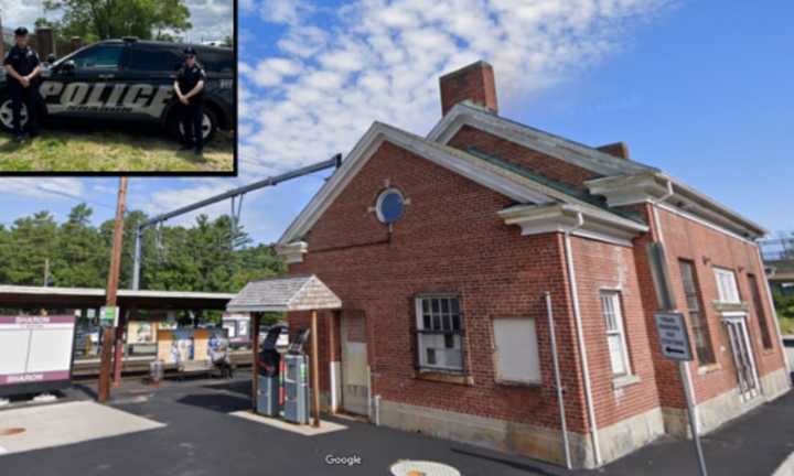 The Sharon Train station is located at 1 Upland Road in Sharon.