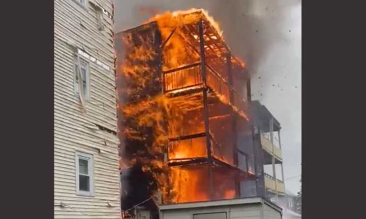 Three three-decker homes were consumed by the blaze that injured three firefighters.