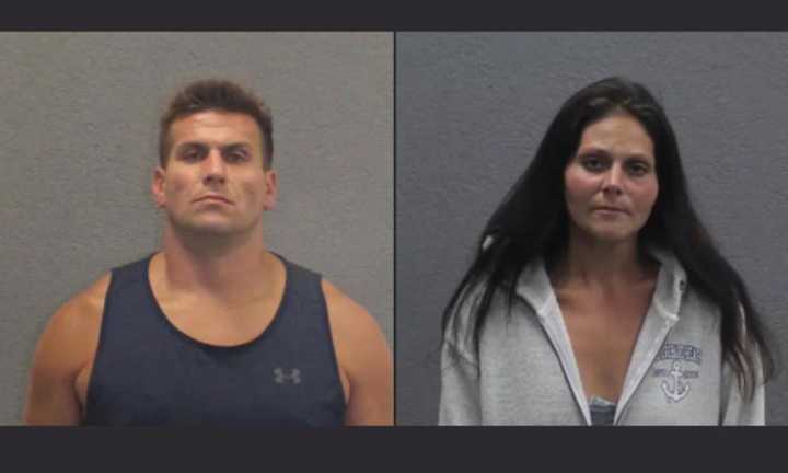 Nicholas Hanson and Francesca Ferrara were both wanted on at least one arrest warrant and were captured by members of a SWAT Team.