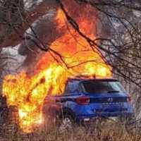 Car Bursts Into Flames After Ramming Into Tree In Hartford County: Police