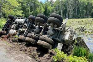 Cement Truck Rolls Off North Andover Road, Shutting Down Traffic