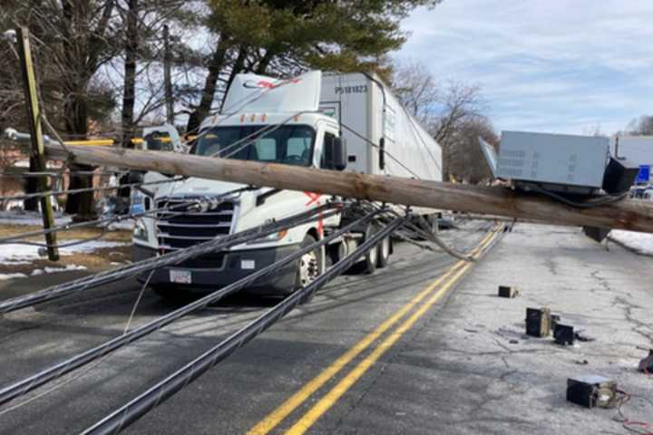 Person Trapped, 400 Without Power After 7 Stoneham Utility Poles Fall