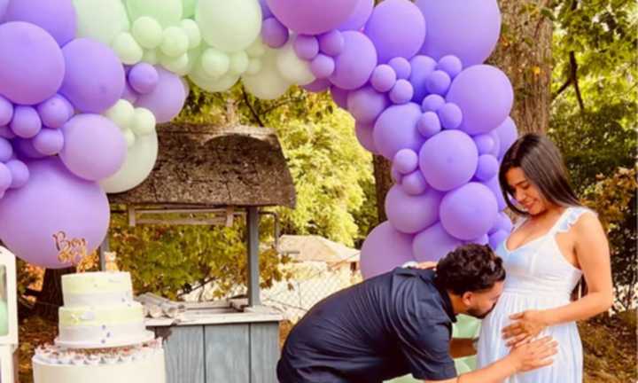 Jonathan Damas with his fiancée Luisa Velasquez