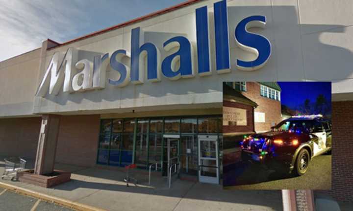 The incident happened at a Marshalls store on Main Street in Tewksbury.