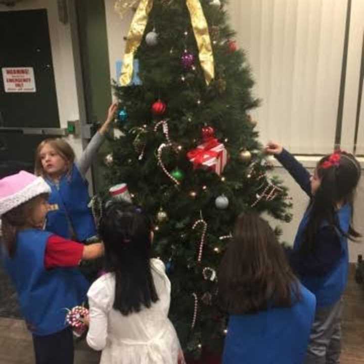 A Saddle Brook Daisy troop spread holiday cheer at the Kessler Rehabilitation Center.