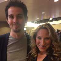 <p>Claudine Claudio, right, with Writer/Director Damien Chazelle.</p>