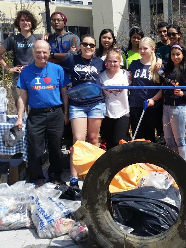 Yonkers Businesses, Volunteers Join Forces To Clean Saw Mill River