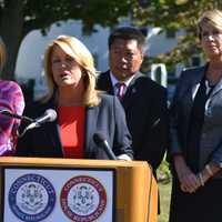 <p>State Rep. Brenda Kupchick, State Sen. Tony Hwang and State Rep. Laura Devlin</p>