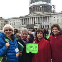 <p>National Council of Jewish Women (NCJW) CEO Nancy Kaufman (left) and National President Debbie Hoffmann (right) led nearly 400 women from the U.S. Supreme Court to the U.S. Capitol.</p>