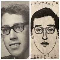 <p>Donald Mars in the 1967 Chicopee Comprehensive High School yearbook and the original police sketch of the man witnesses saw with Betty Lou&nbsp;Zukowski just before she died.&nbsp;</p>