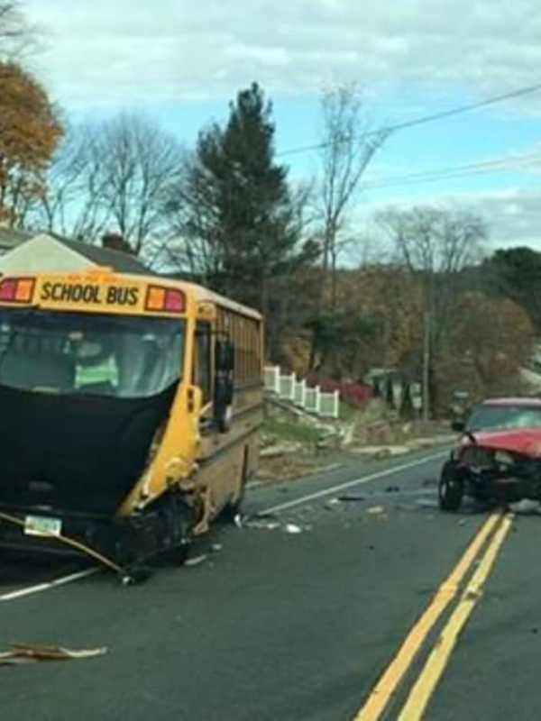 School Bus With 10 Children Aboard Crashes Head-On With SUV In Ansonia