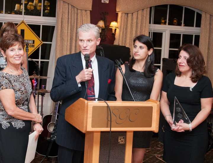 From left: Susan and Steve Salomone, co-founders, Drug Crisis in Our Backyard; Katrina Christiansen; and Carol Christiansen, co-founder, Drug Crisis in Our Backyard.