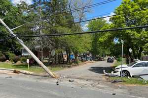 Driver Injured After Crashing Into Utility Pole In Rockland